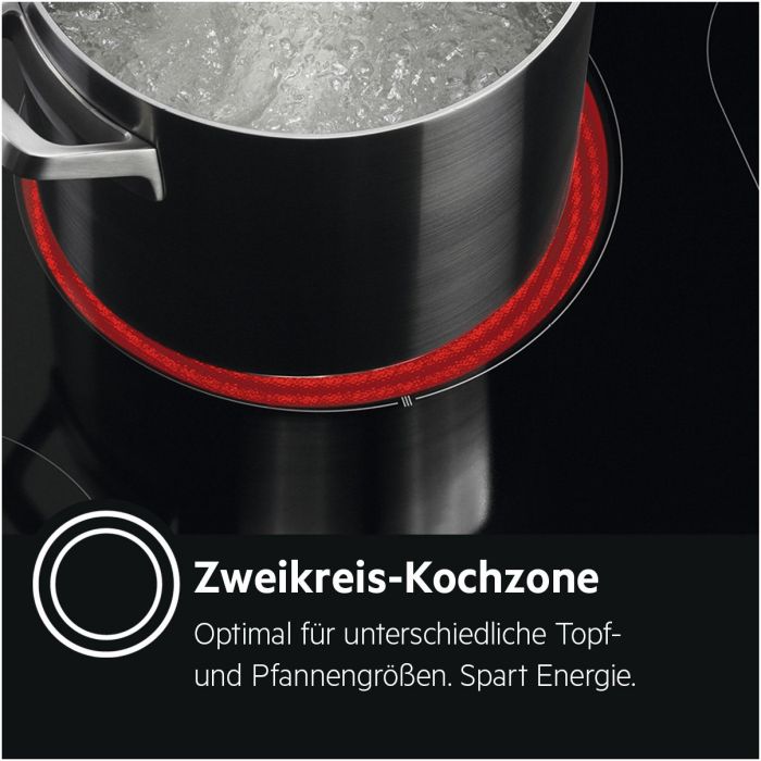 AEG Stand-Elektroherd mit Glaskeramik-Kochfeld CCB54482BW Weiß