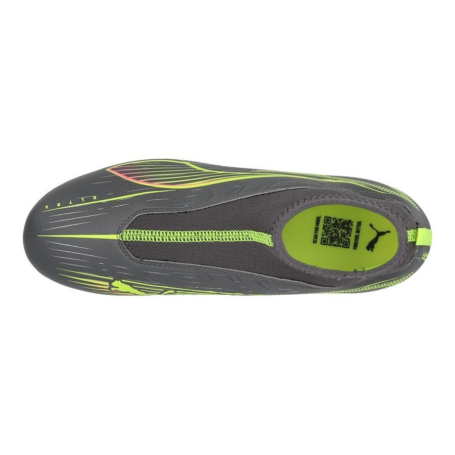 PUMA Ultra 5 Match   Laceless MG Audacity - Matte Aged Silver/Jaune/Argenté Enfant