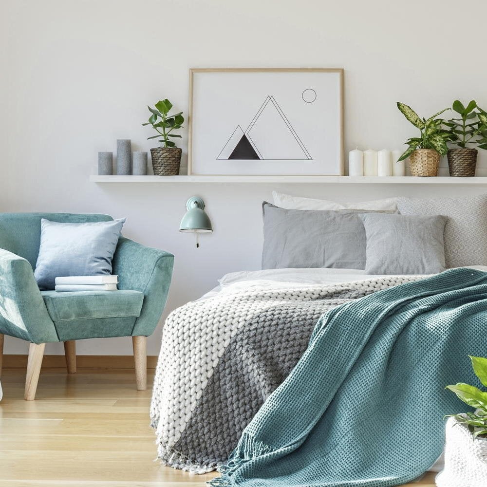 Telio wandlamp in lichtblauw E14