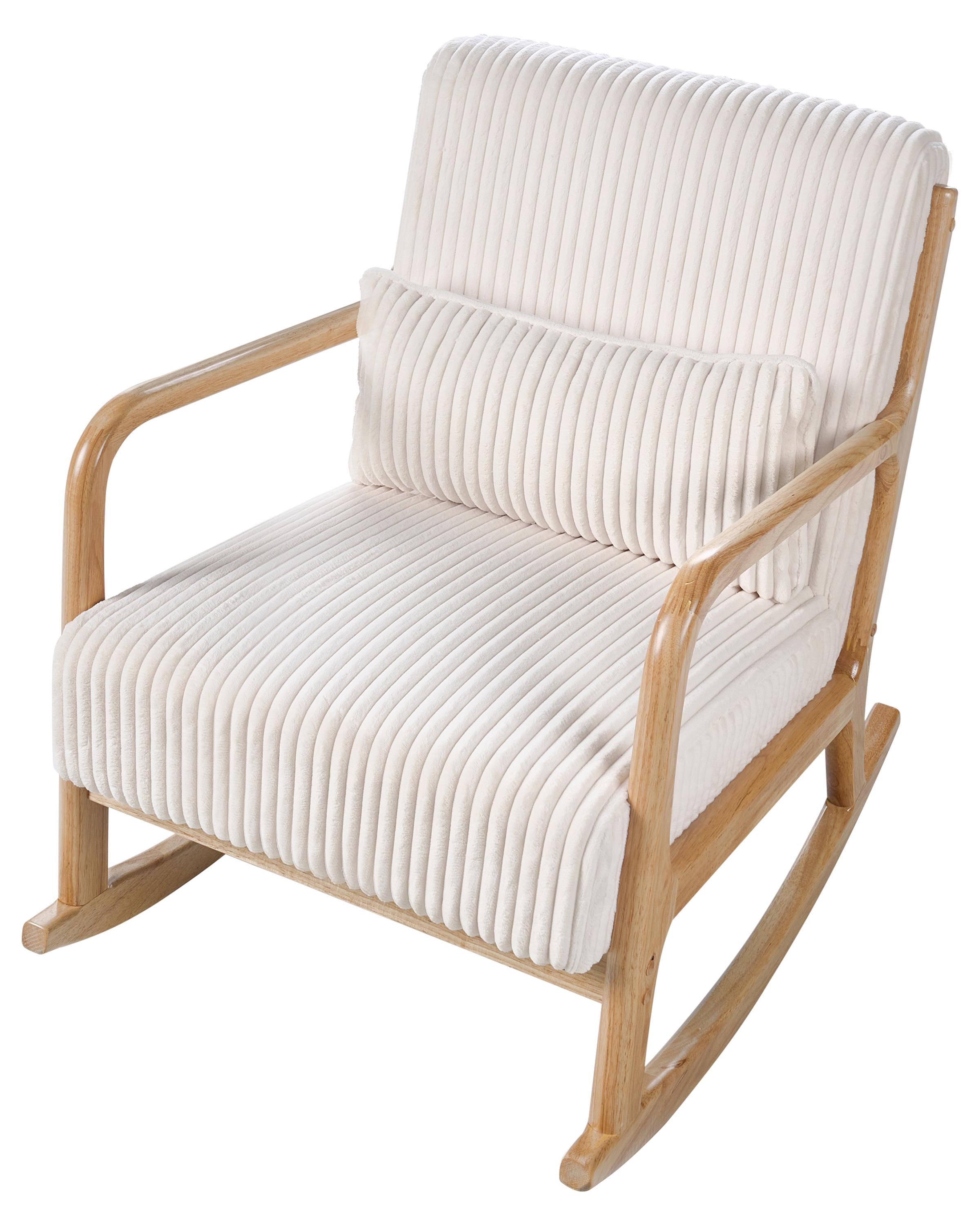 Schommelstoel SORSELE Corduroy Wit
