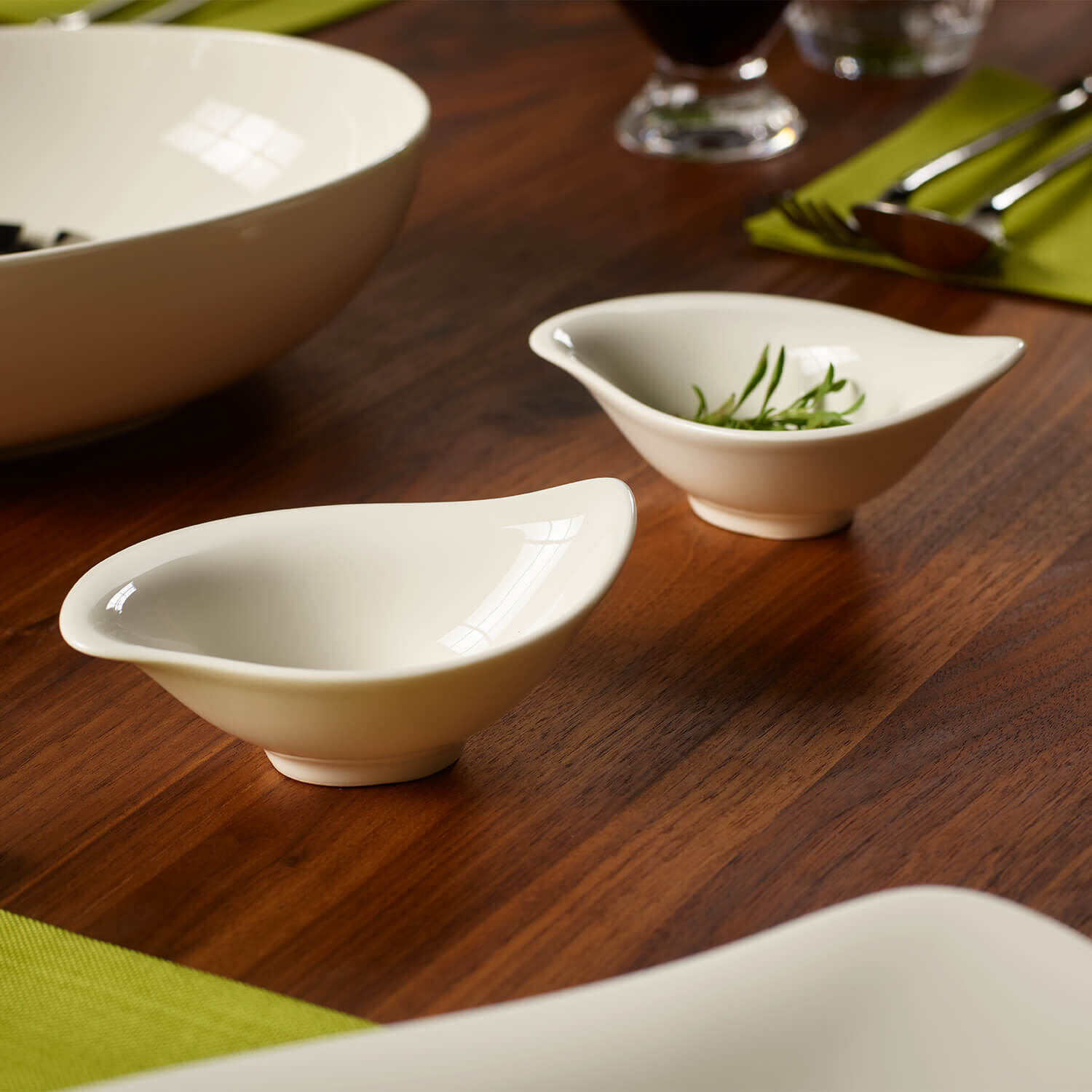 New Cottage Dipping bowl White, 0.6 oz, Premium Porcelain