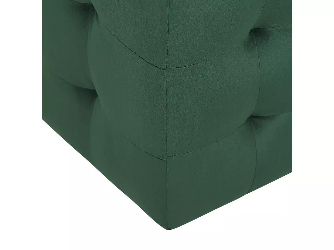Pouf de rangement MICHIGAN Velours 72 cm 42 cm Vert foncé