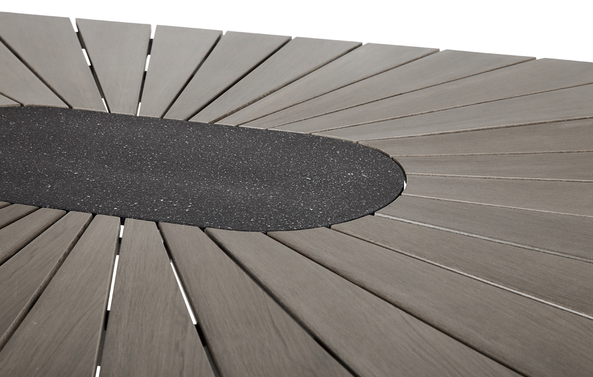 Tuintafel Liam polywood Liam ovalen tuintafel polywood - 195 x 103 cm