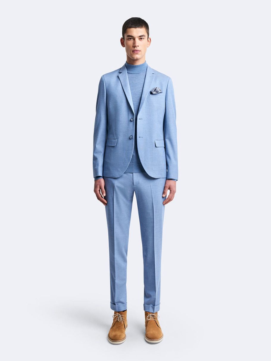 Veste coordonnable extra-slim faux uni
