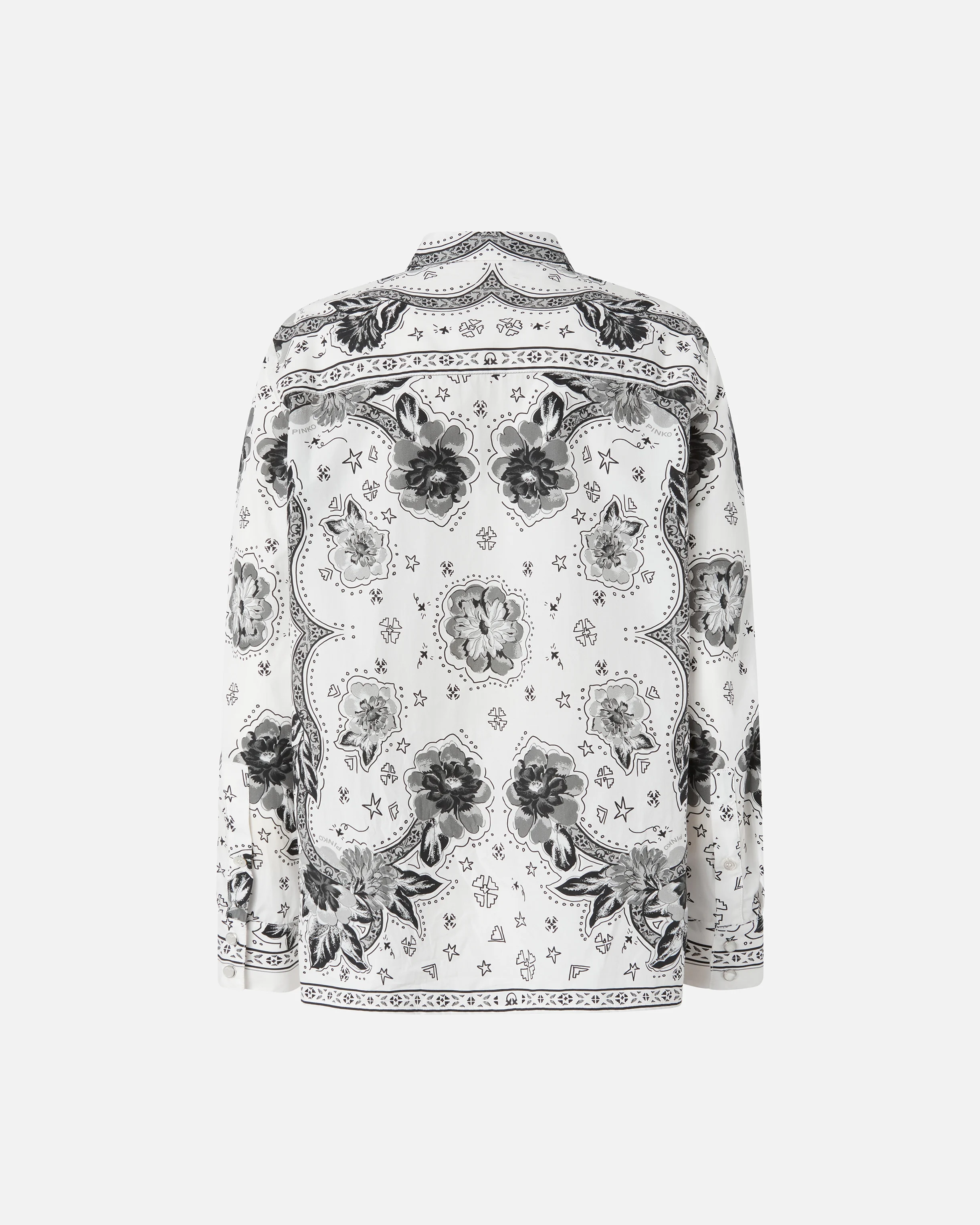 Chemise en popeline à imprimé floral façon bandana | Multicolore
