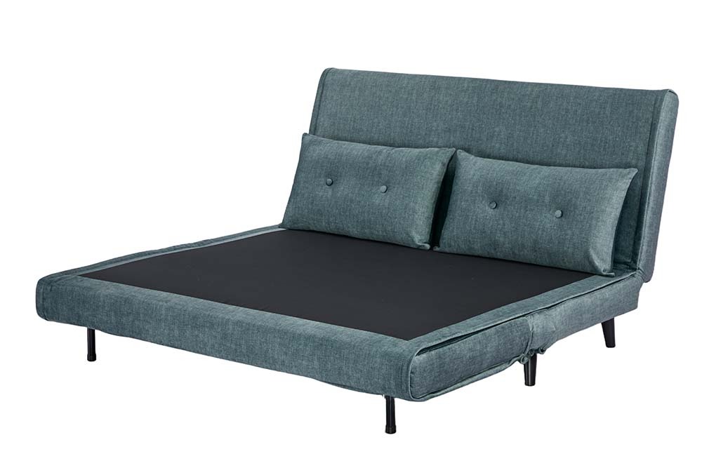 Retro Schlafsessel SMART MULTIFUNCTION 140cm petrol Vogue Velours Samt Bettfunktion