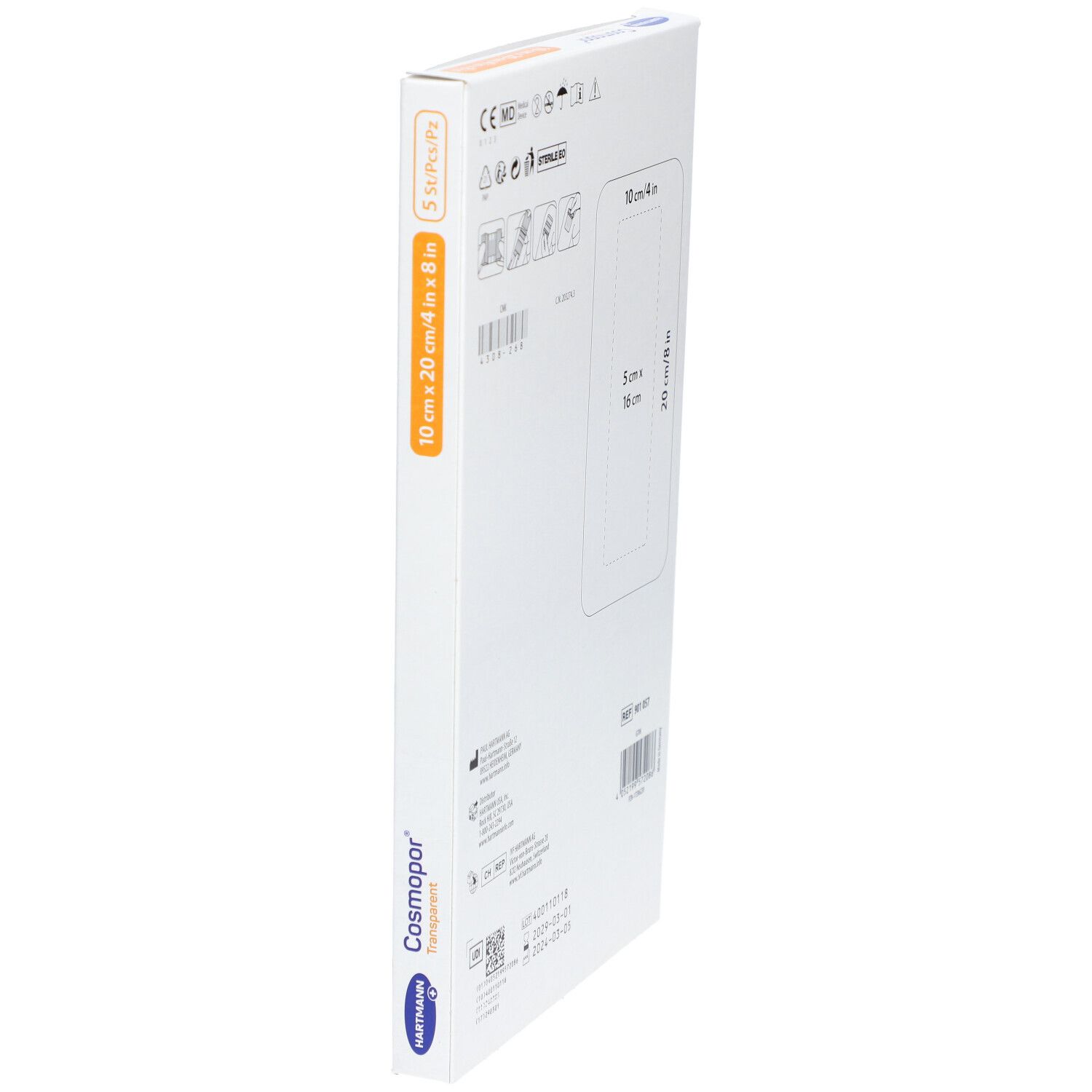 COSMOPOR transparent Folienverband 10x20 cm steril