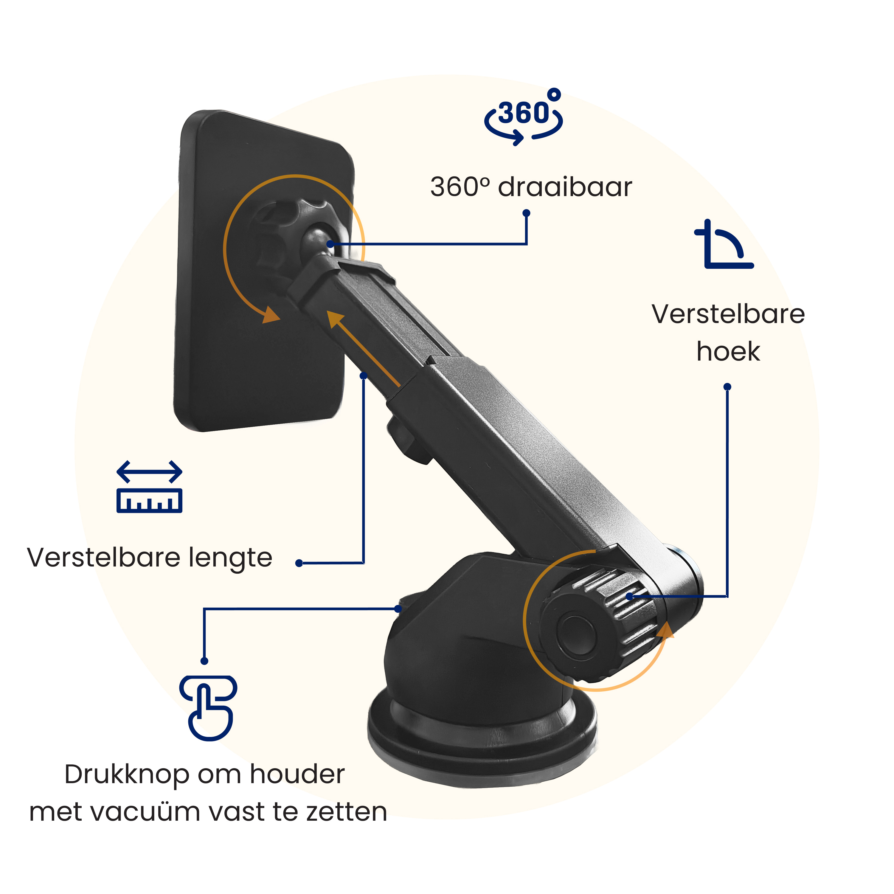 R2B Telefoonhouder met Draadloze Oplader