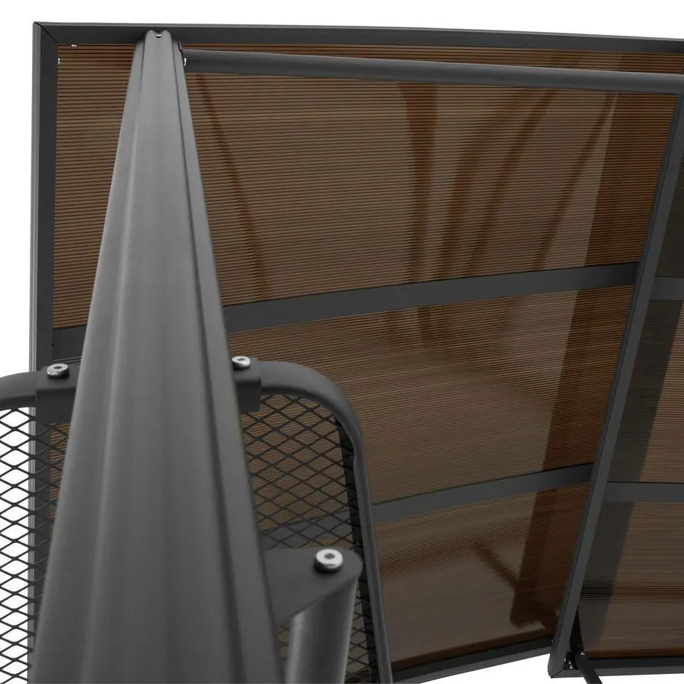 tectake Barbecue-overkapping Asado 2,4x1,5x2,34m, Grijs