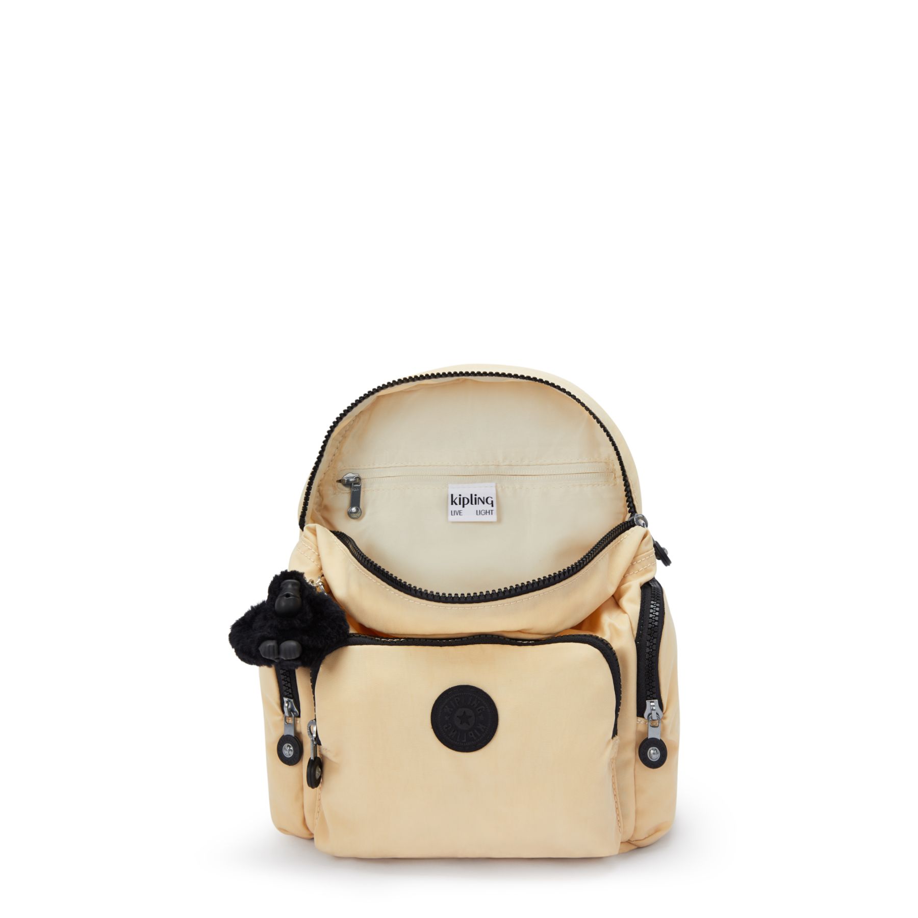 CITY ZIP MINI Mini sac à dos avec bretelles ajustables - Eager Beige