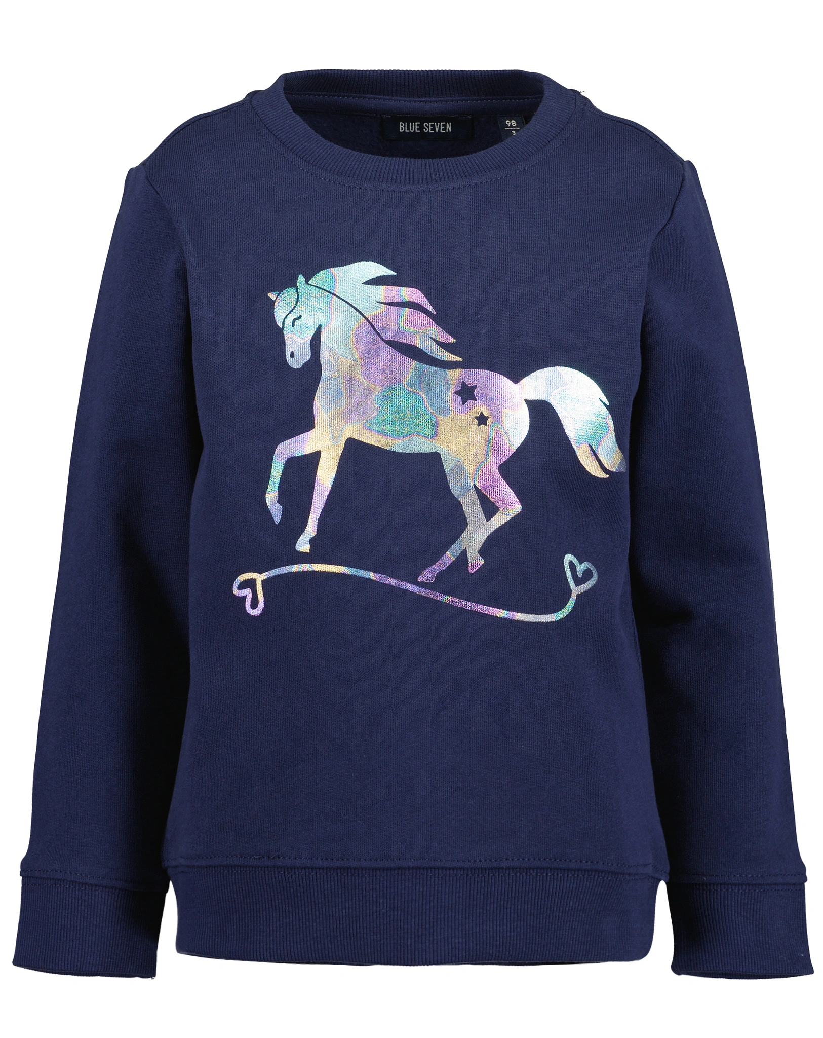 Sweatshirt HORSE mit Foliendruck in ultramarin