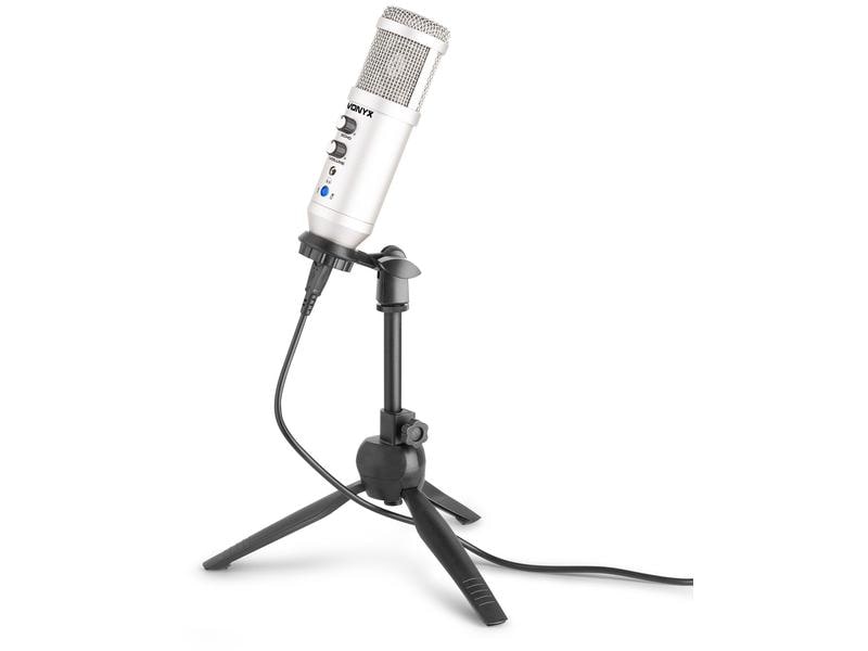 Vonyx Kondensatormikrofon CM320S USB-Mikrofon mit Tischstativ