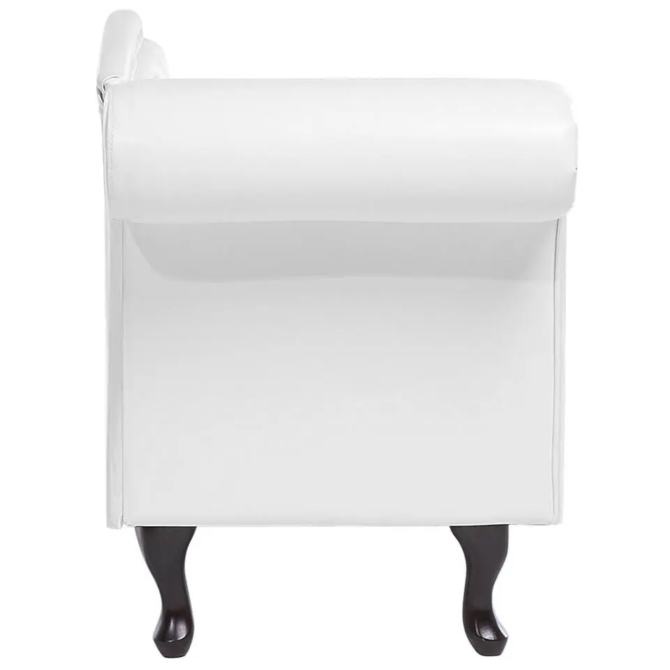LATTES - Chaise longue - Wit - Linkerzijde - Kunstleer