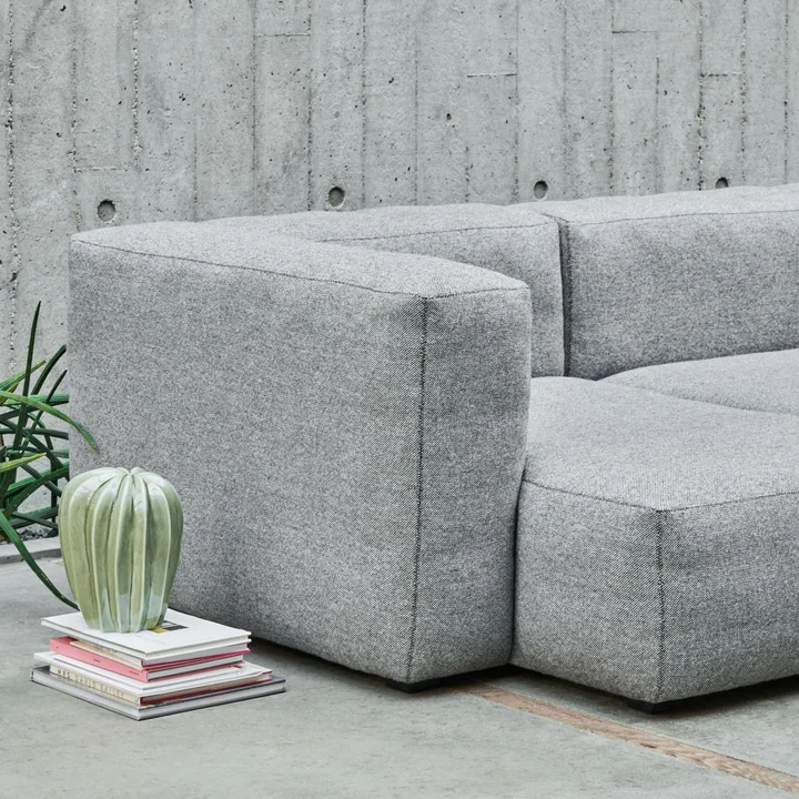 HAY - Mags Soft Sofa 2,5-Sitzer, Kombination 1, hellgrau (Hallingdal 130) / Nähte: dunkelgrau (EU)