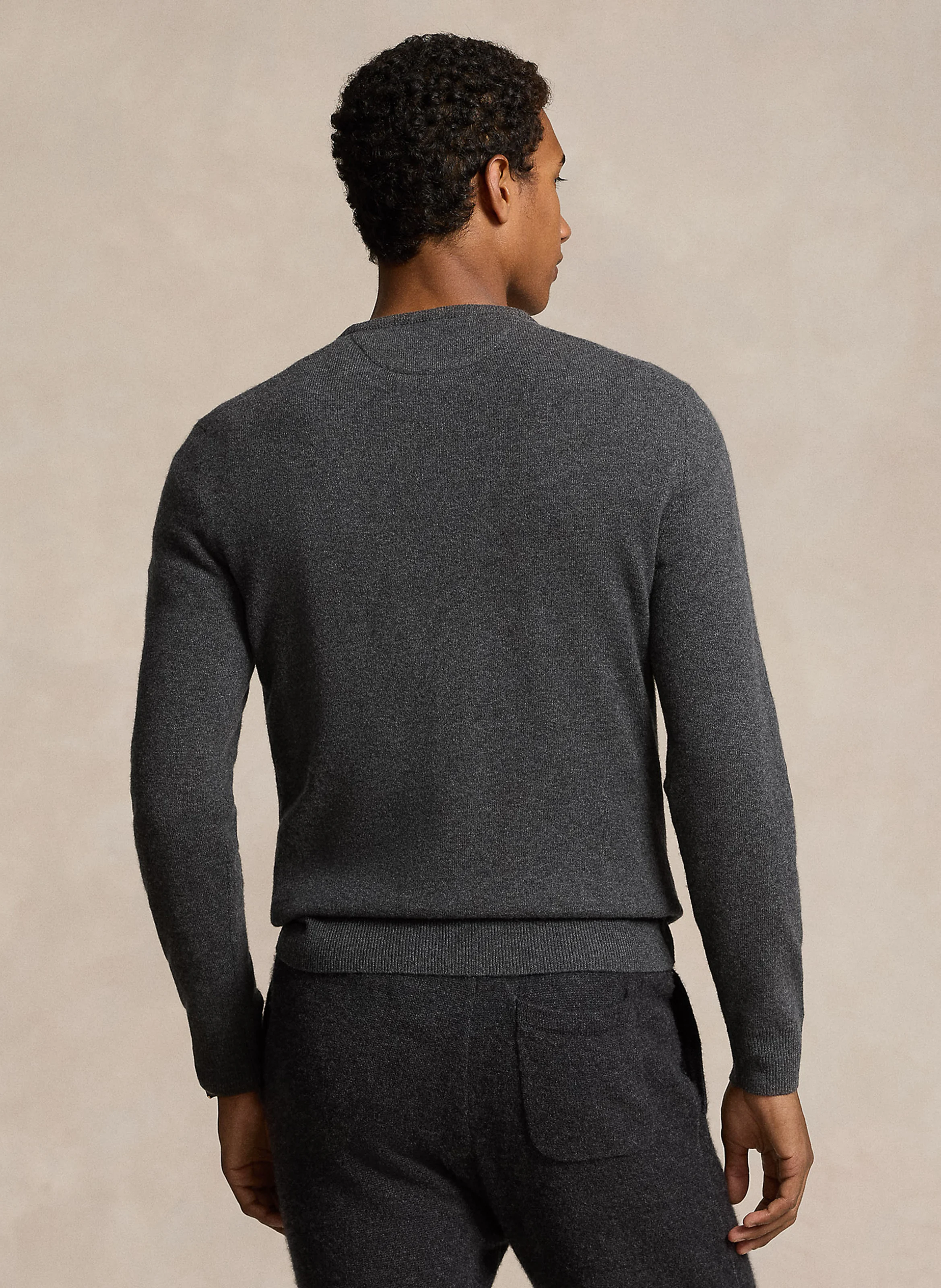Pull col rond en laine | Gris