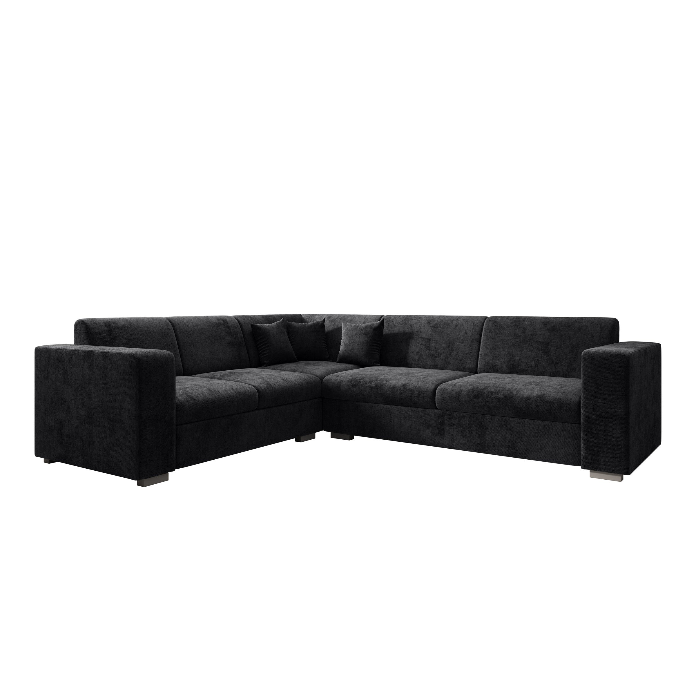 Santana - Hoekbank 4-zits - Velvet zwart - Links
