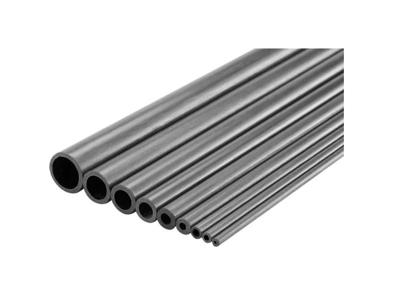 Karbon Rør (Ø x L) 8 mm x 1000 mm Indvendig diameter: 6 mm 1 stk