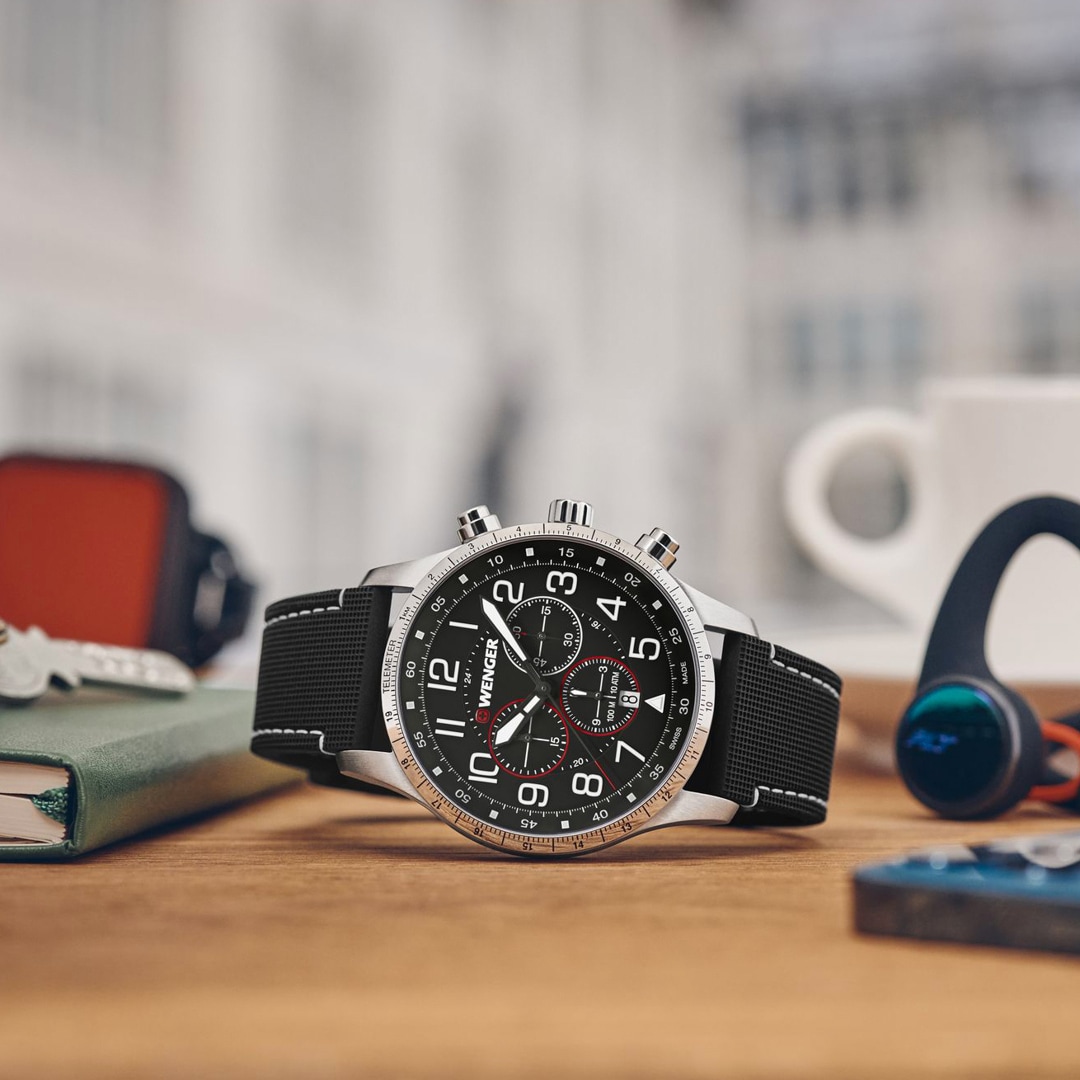 Wenger Attitude Chrono Schwarz Ø 44mm