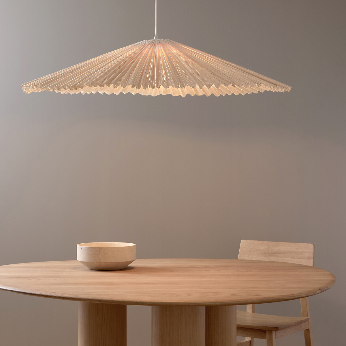 AM.PM<br>Luminária pendente com pregas de bambu trançado, Bansa