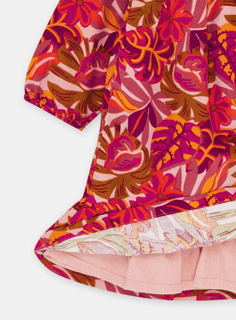 Robe rose à imprimé fleuri