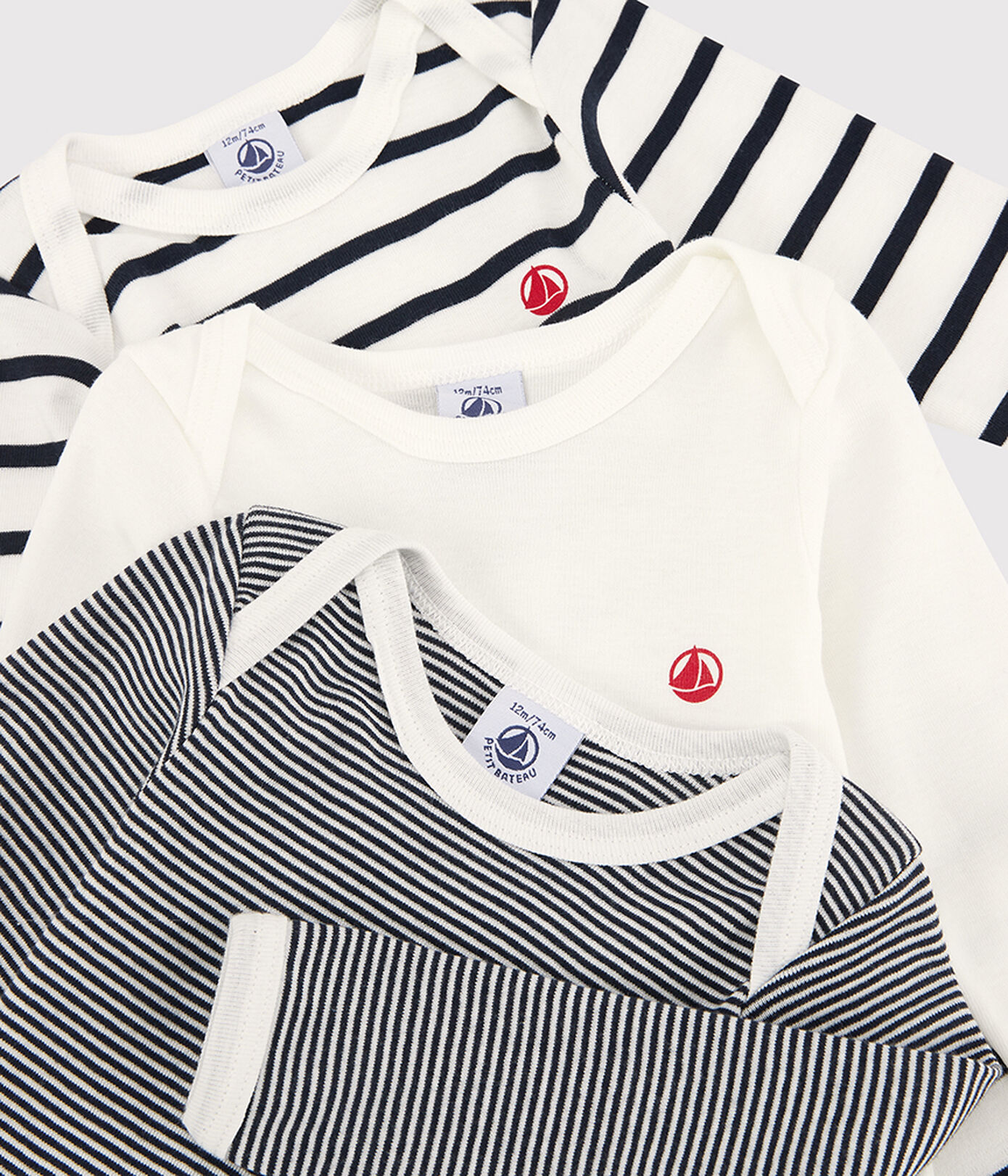 Lot de 3 bodies manches longues bébé