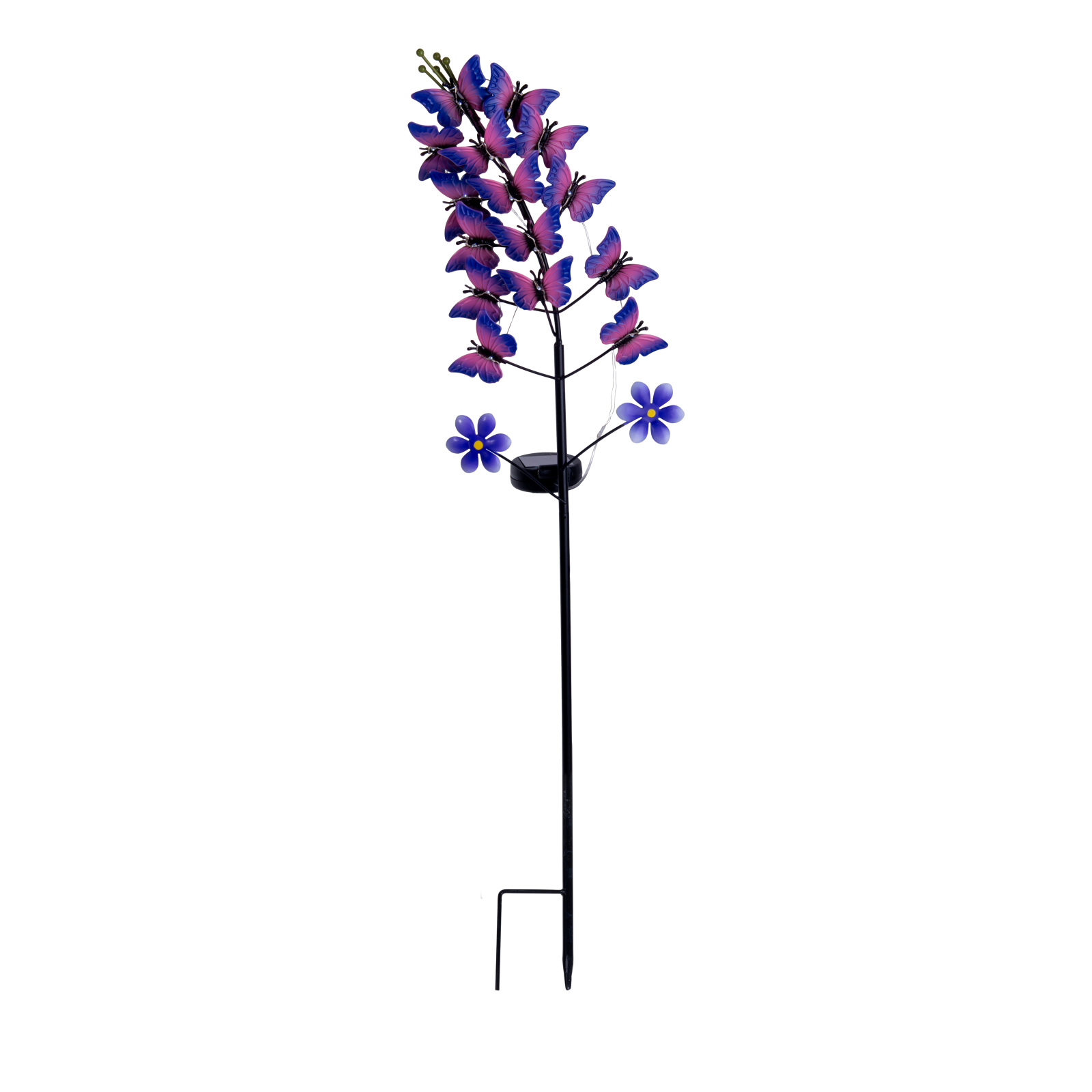 LED-Solarleuchte VIOLA - violett - Schmetterlinge