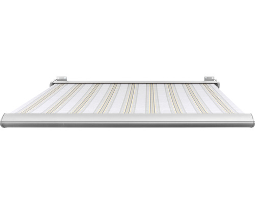 SOLUNA cassettescherm Exclusiv 2x1,5 doekdesign 6287 frame zilver E6EV1 geanodiseerd aandrijving rechts incl. motor en wandschakelaar