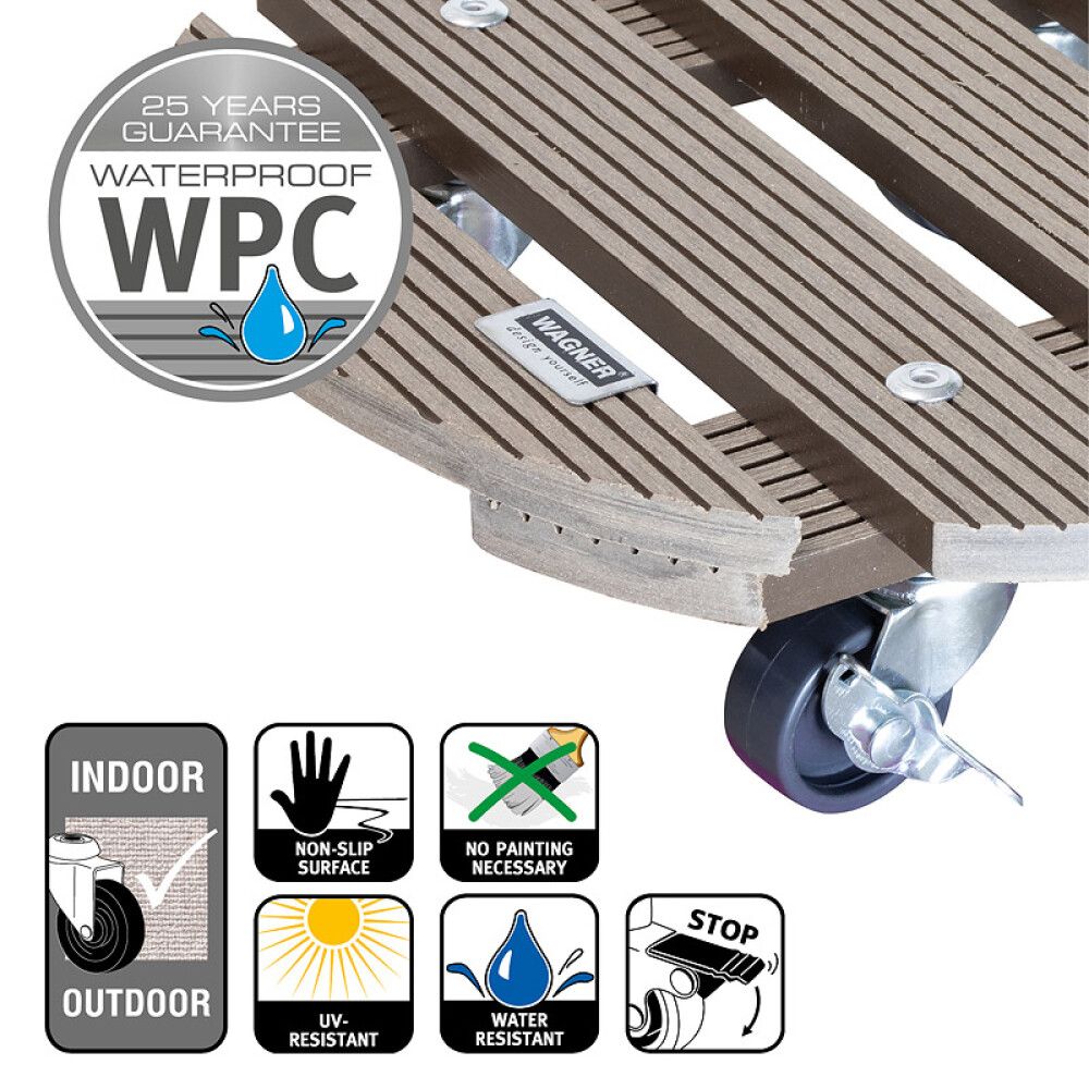 POTTETRALLE WAGNER WPC TAUPE 9536 Ø29CM 100KG