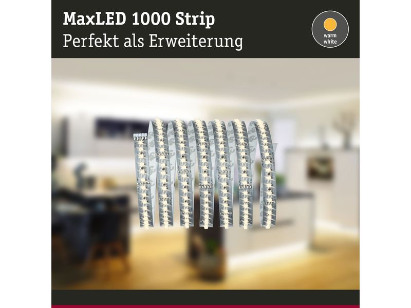Paulmann LED-Stripe MaxLED 1000 2700 K, 2.5 m Verlängerung Unbeschichteter LED-Streifen, kürzbar
