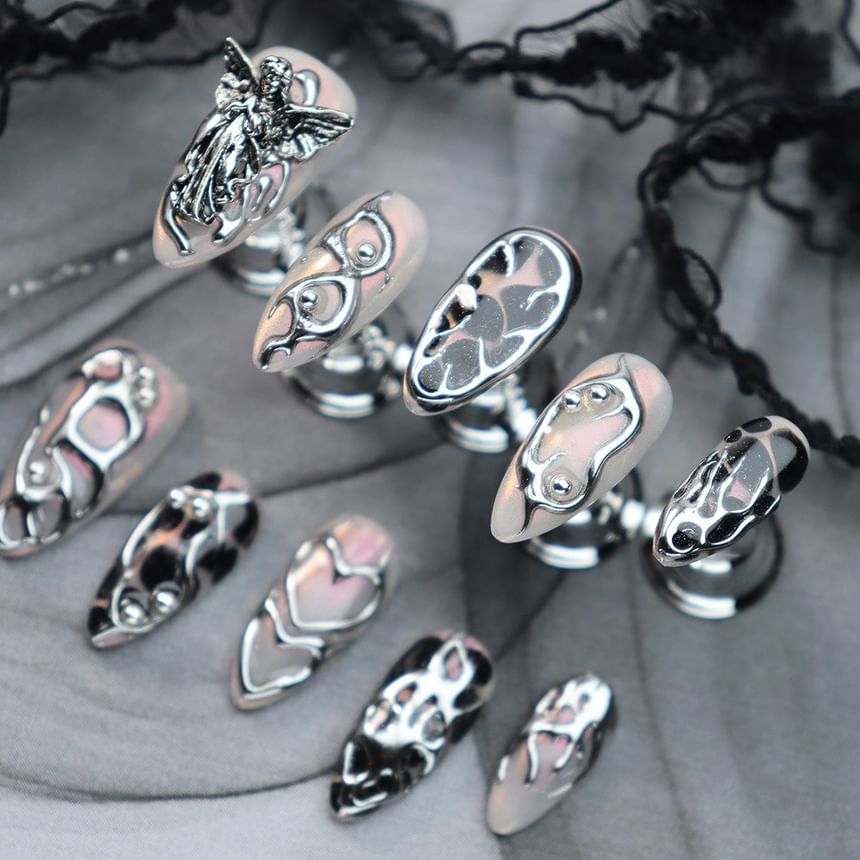 gracienorm - Butterfly Almond Press On Nail