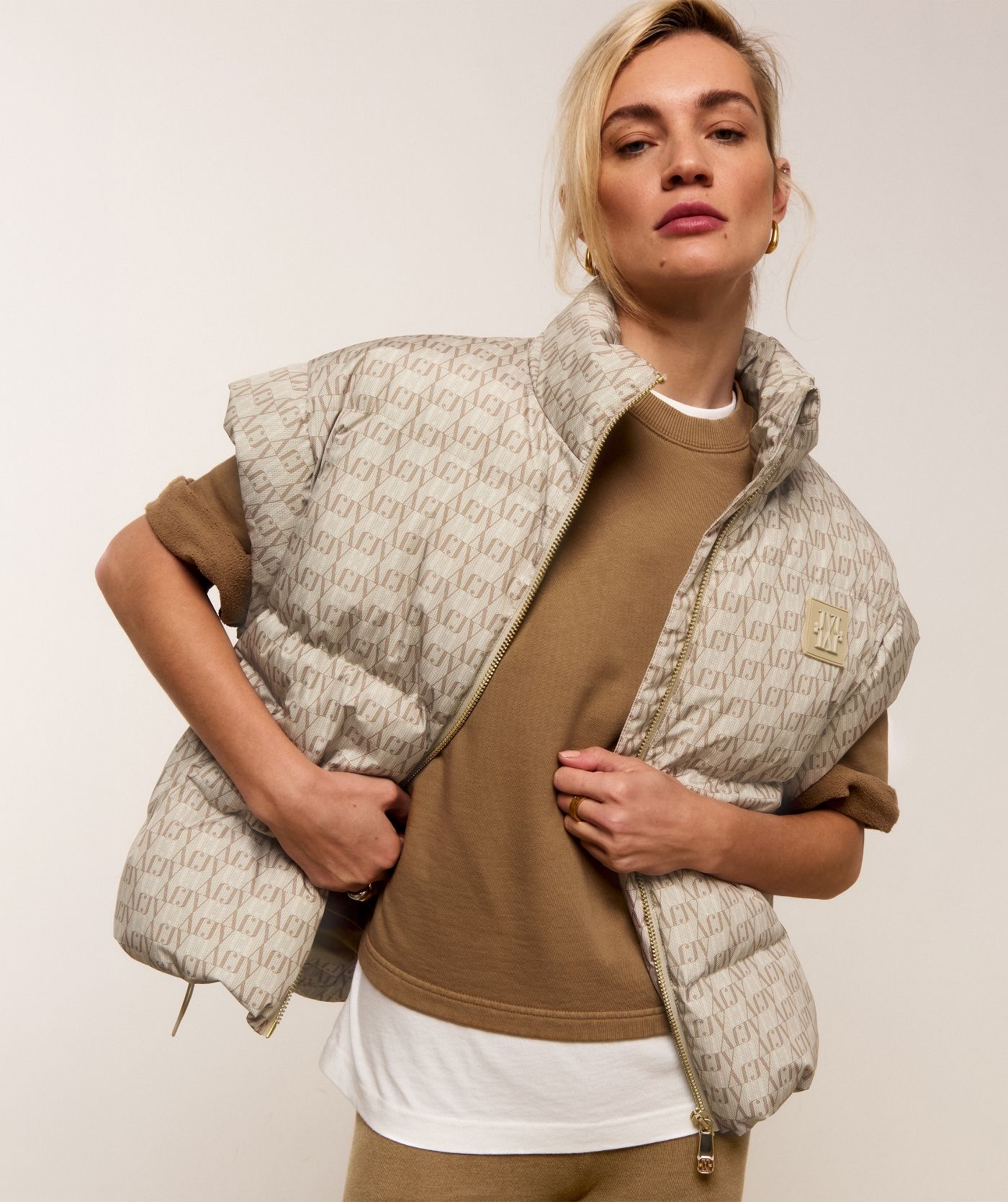 JV-INDIRA oversized sweater  - khaki