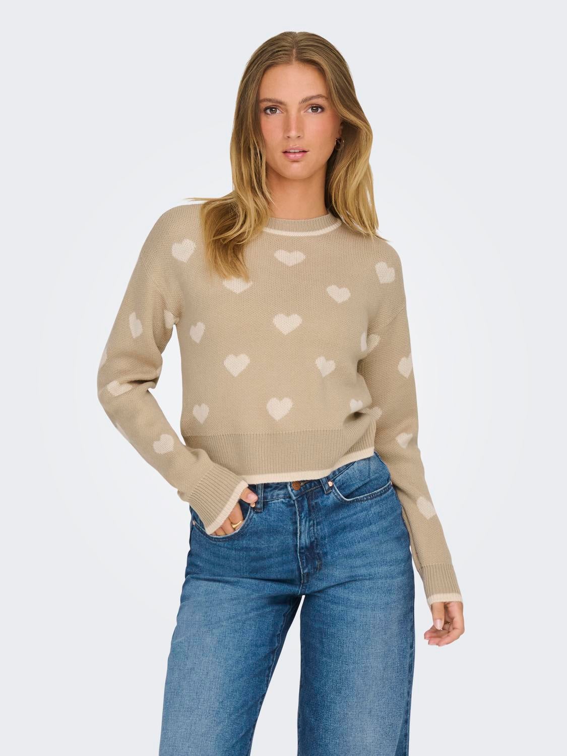 JDYROMANCE Strickpullover Crockery