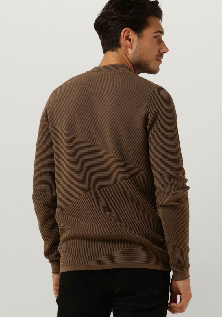 CAST IRON bruine cast iron trui mock neck cotton modal mockneck