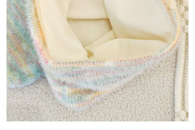 TangTangBags - Melange appliqué gebreide make-uptas