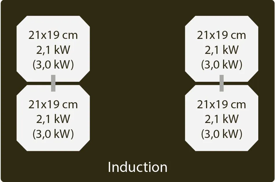 Elica NikolaTesla Switch BL/F/83 Induktionskogeplade med integreret emhætte - Model til recirkulation
