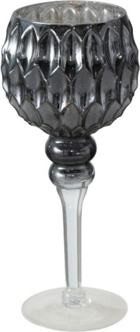 Boltze waxinelichthouder Manou grijs D 13 H 40 cm
