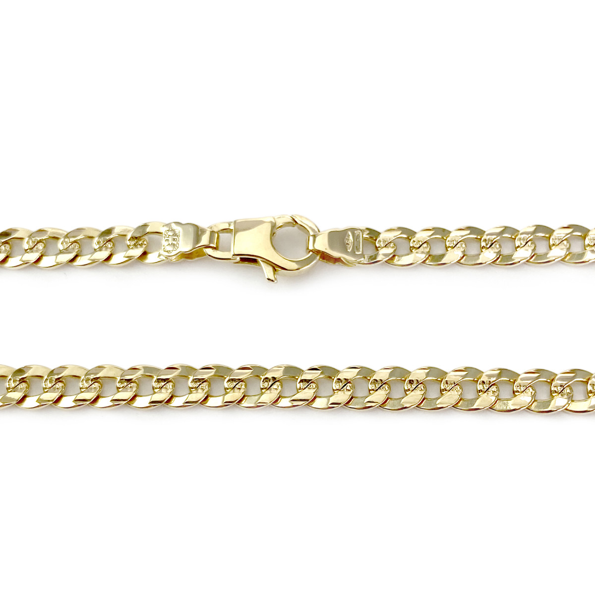 Chaine d'occasion or 750 jaune maille gourmette fantaisie 51 cm