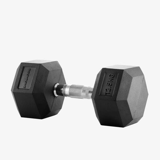 Halteres hexagonais de borracha profissionais Bodytone