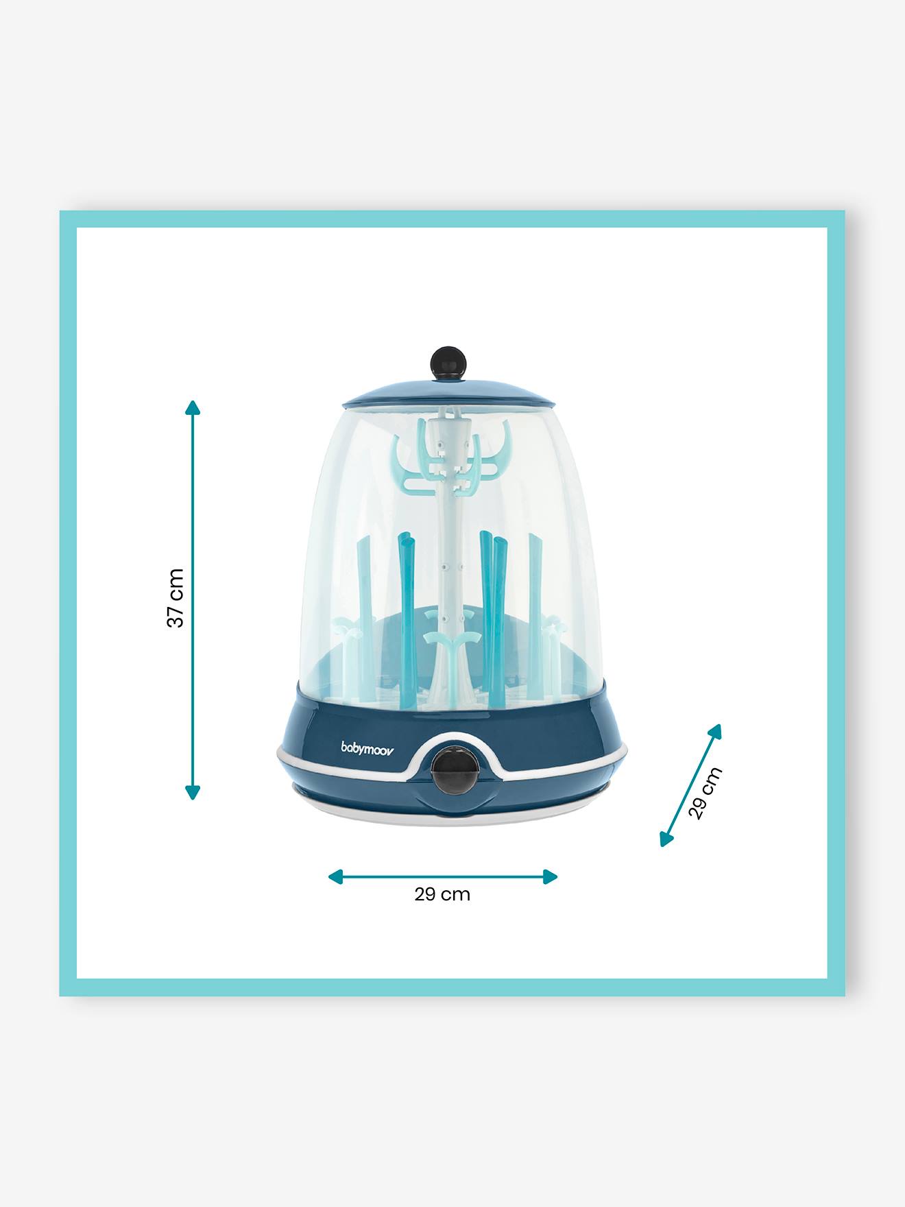 Esterilizador elétrico a vapor BABYMOOV Turbo, livre de BPA, azul médio