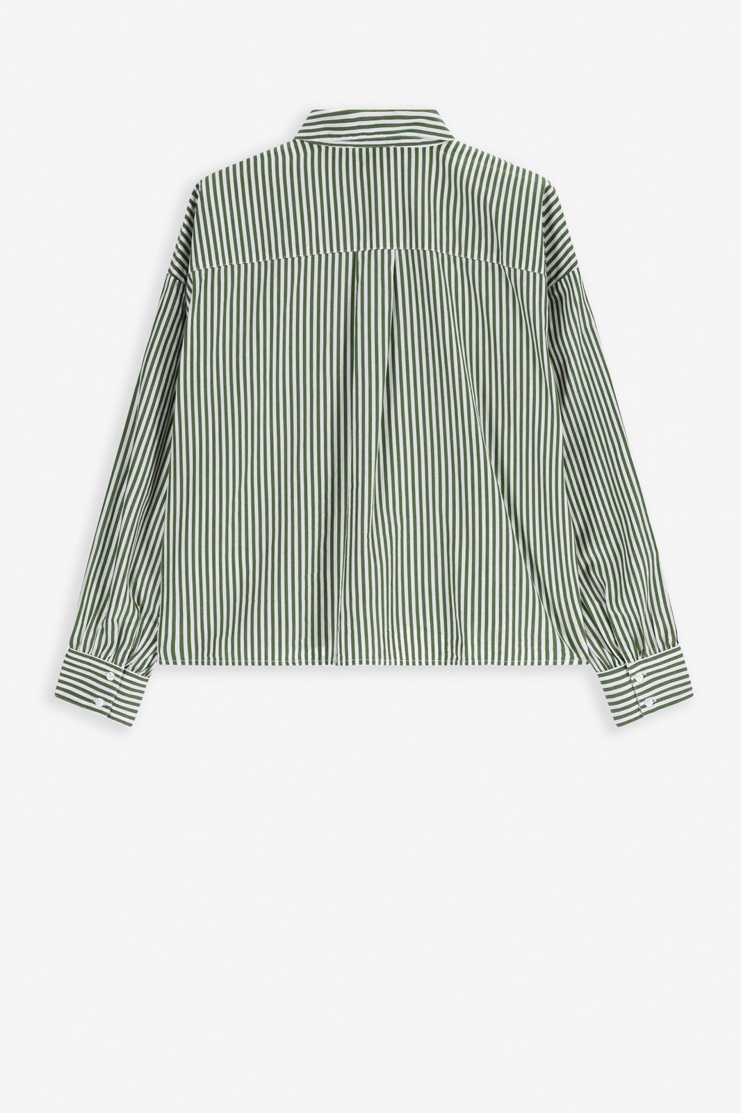 Groen gestreepte boxy blouse