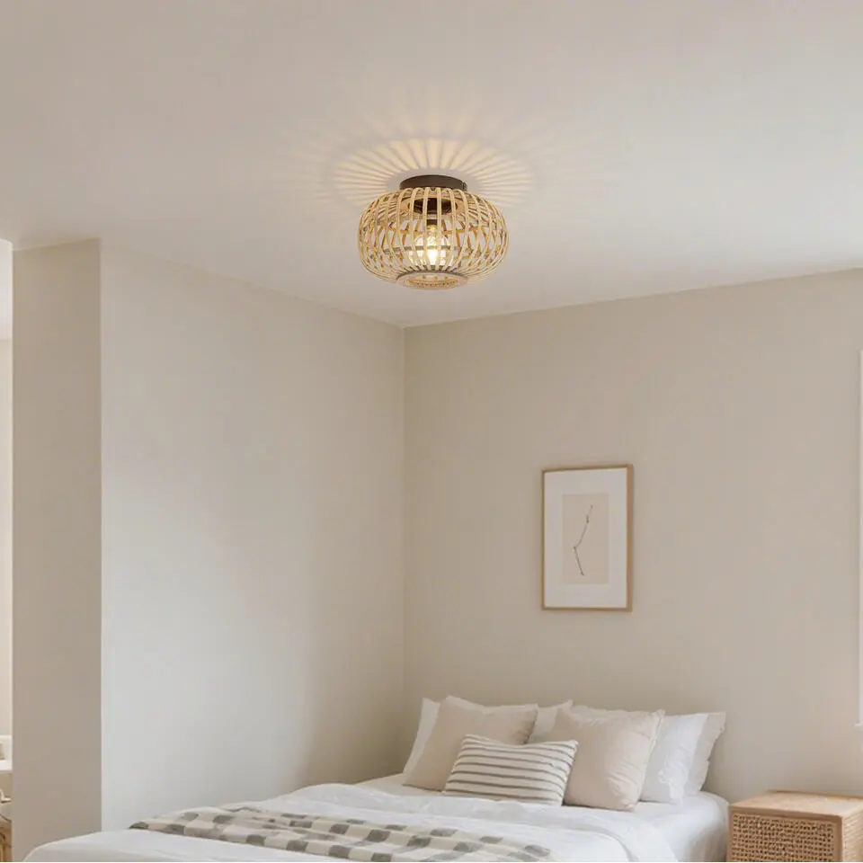 Qazqa plafondlampen amira crème e27