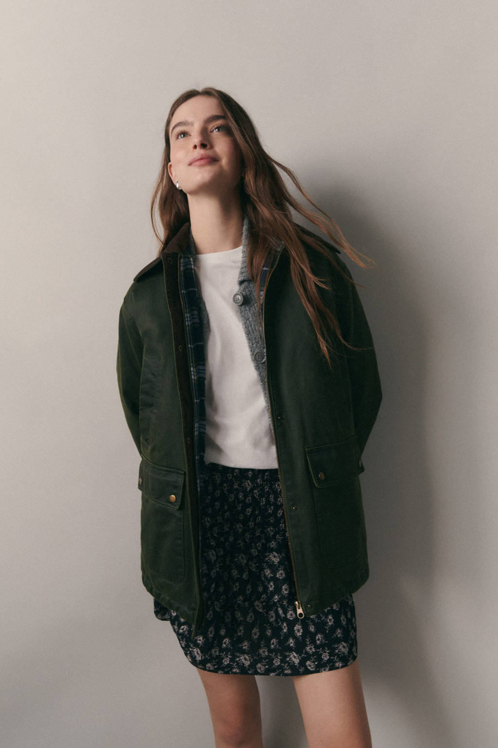 MANGO TEEN tussenjas groen