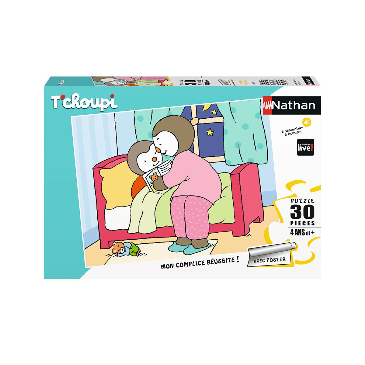 Puzzle 30 pièces - T'choupi fait dodo