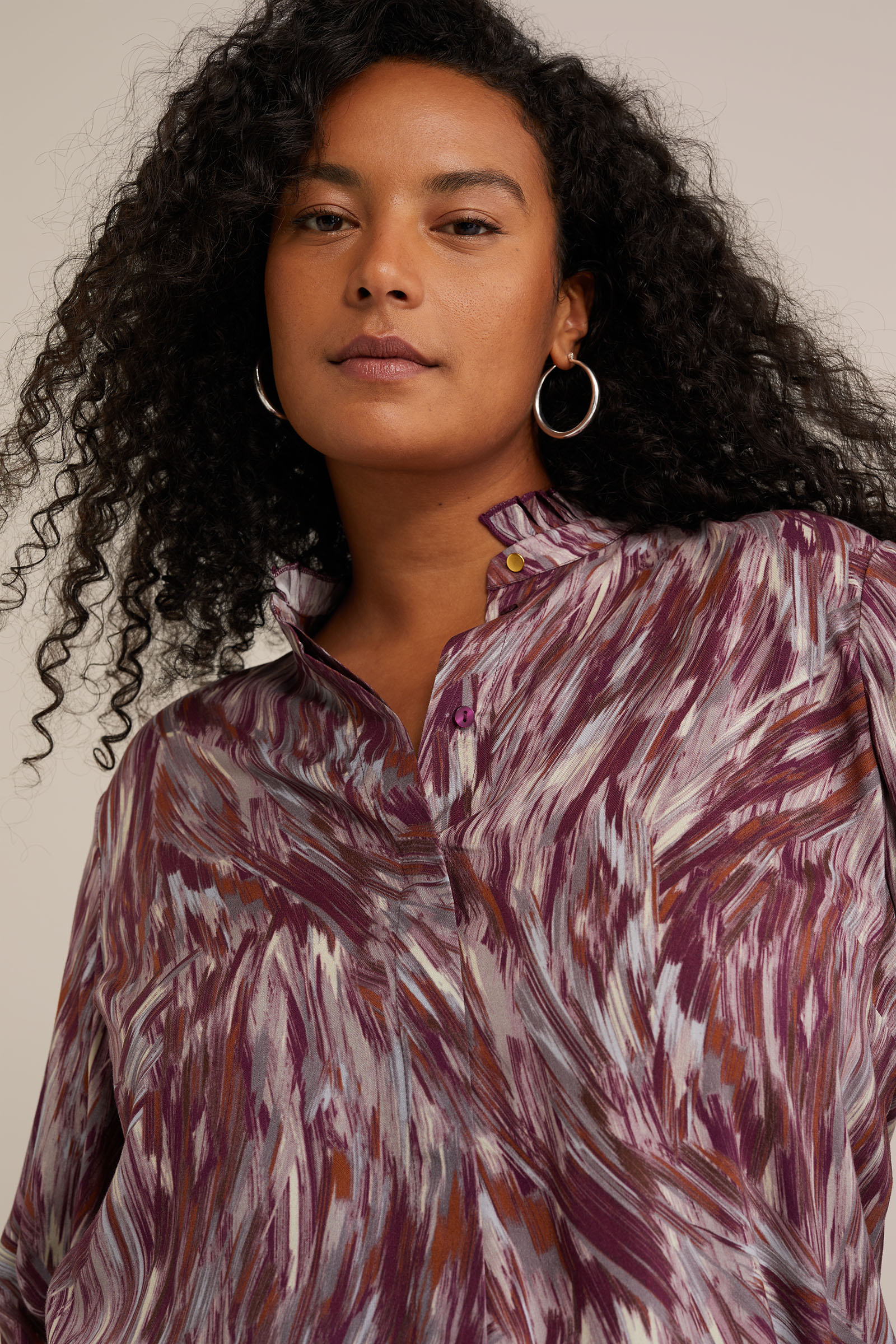 blouse met dessin - Curve WE Fashion Multikleur
