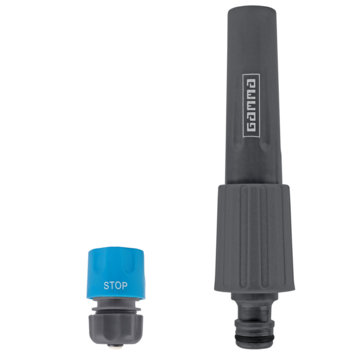 GAMMA sproeiaccessoires tuinspuitset 2-delig grijs met blauw 1/2 inch
