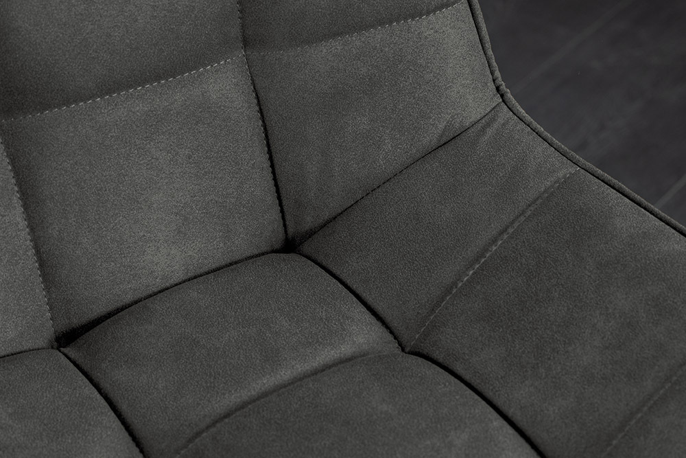 Design Stuhl ROADSTAR grau schwarze Metallbeine