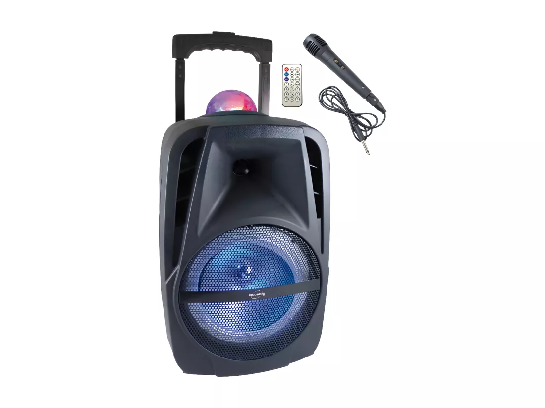 Enceinte trolley lumineuse Bluetooth KARAOKE 450W KARALIGHT