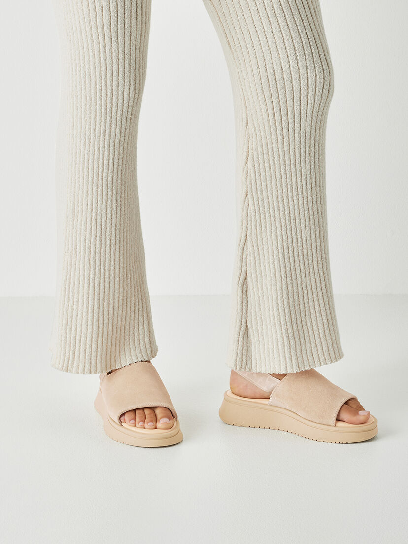 Leren Sandaaltje - beige