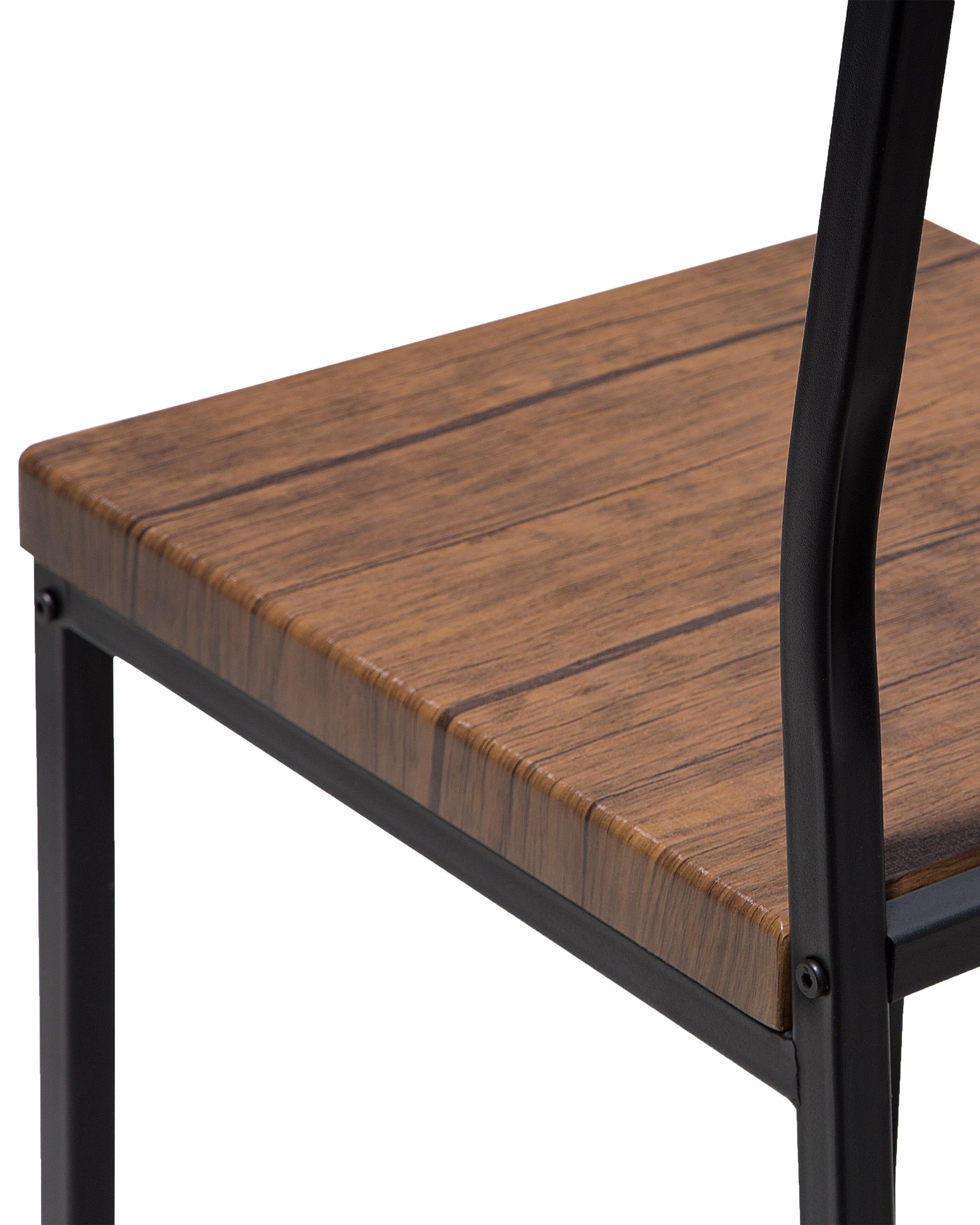 Set van 6 eetkamerstoelen LAREDO Bruin/zwart