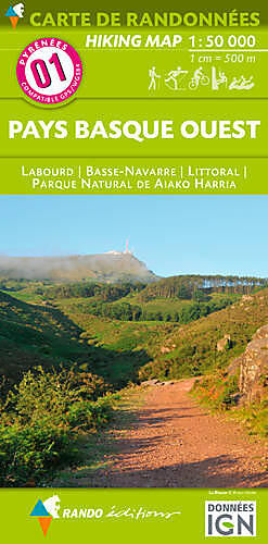 RANDO EDITIONS - 1 PAYS BASQUE OUEST 1 50 000
